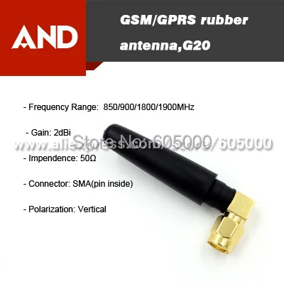 Бесплатная доставка 2 дБи quad-band 850/900/1800/1900 мГц GSM антенна sma разъем | Электронные