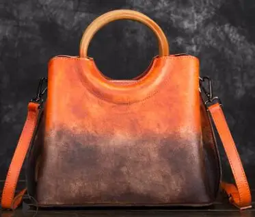 coffee orange Роскошные сумки женские дизайнерские сумки из натуральной кожи винтажные Основные женские сумки через плечо сумка-мессенджер Повседневная Сумка-тоут сумки - Цвет: coffee orange