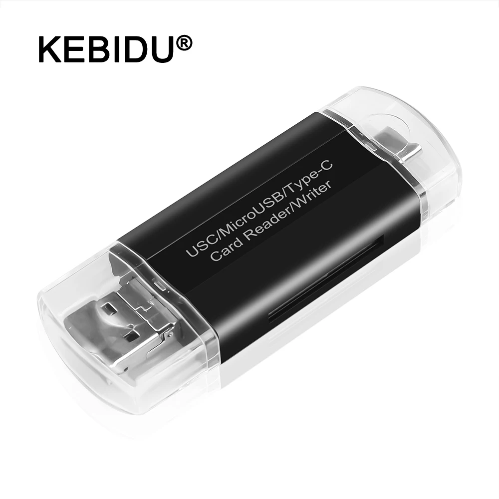 

KEBIDU Mult-function Type C OTG Card Reader With USB Female Interface For PC USB 3.0 Read TF Memory Card Reader Adapter Computer