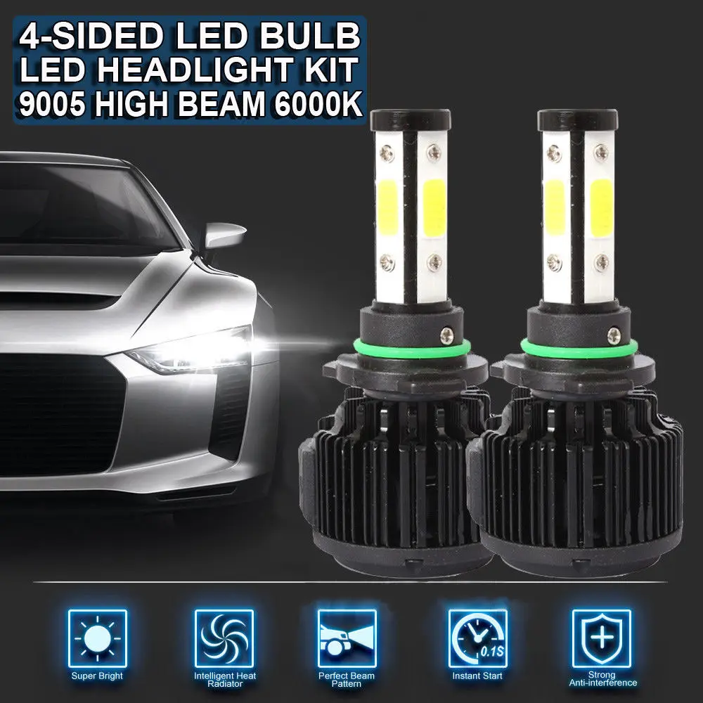 NITHTEYE 1200W 180000LM светодиодный комплект фар 9005 HB3 с высокими балками 6000K белая пара