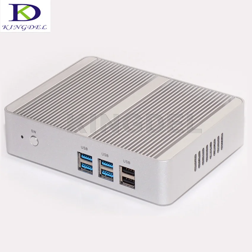 Kingdel Новое поступление Безвентиляторный Mini PC Linux NC690 WI FI celeron N3050 двухъядерный Braswell