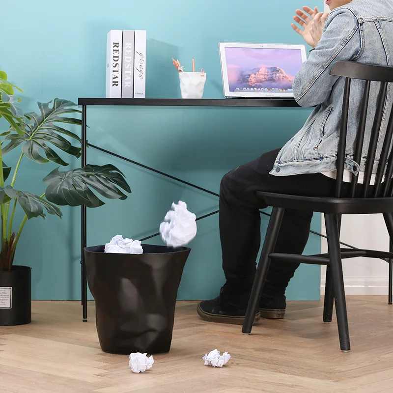 Modern Creative Folds Pen Holder Storage Ornament Desktop Crafts Trash Can Basket for Home Office Decor Gifts | Дом и сад