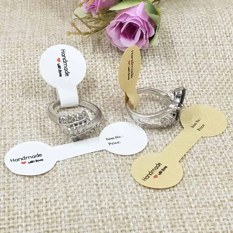 200 шт 2018New DIY RingLabel ручная работа с любовной наклейкой этикетка ожерелье ценник 0