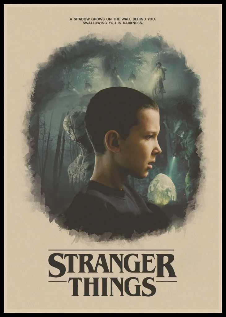 Stranger Things Poster Wall Painting Art kraft paper Print Paintings Living Room Sticker Home Decoration A6 | Дом и сад
