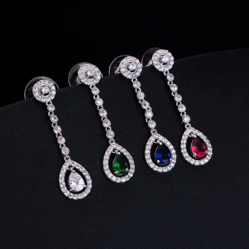 Новинка 2016 изысканное ожерелье из белого золота с кубическим цирконием и