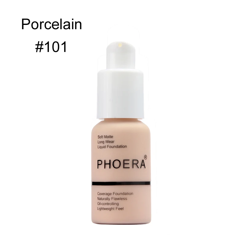 PHOERA безупречная жидкая матовая основа полное покрытие 30 мл - Цвет: 101 Porcelain