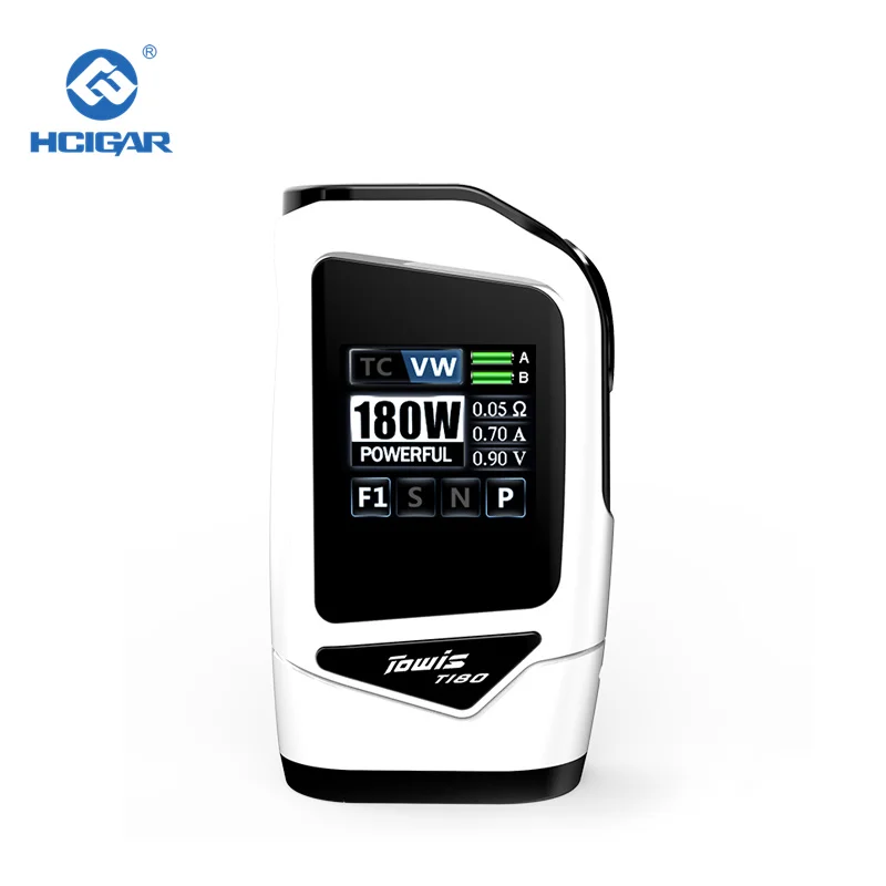 Оригинальный Hcigar Towis T180 сенсорный экран мод коробка с чипсетом XT180 выход 5-180 Вт TFT