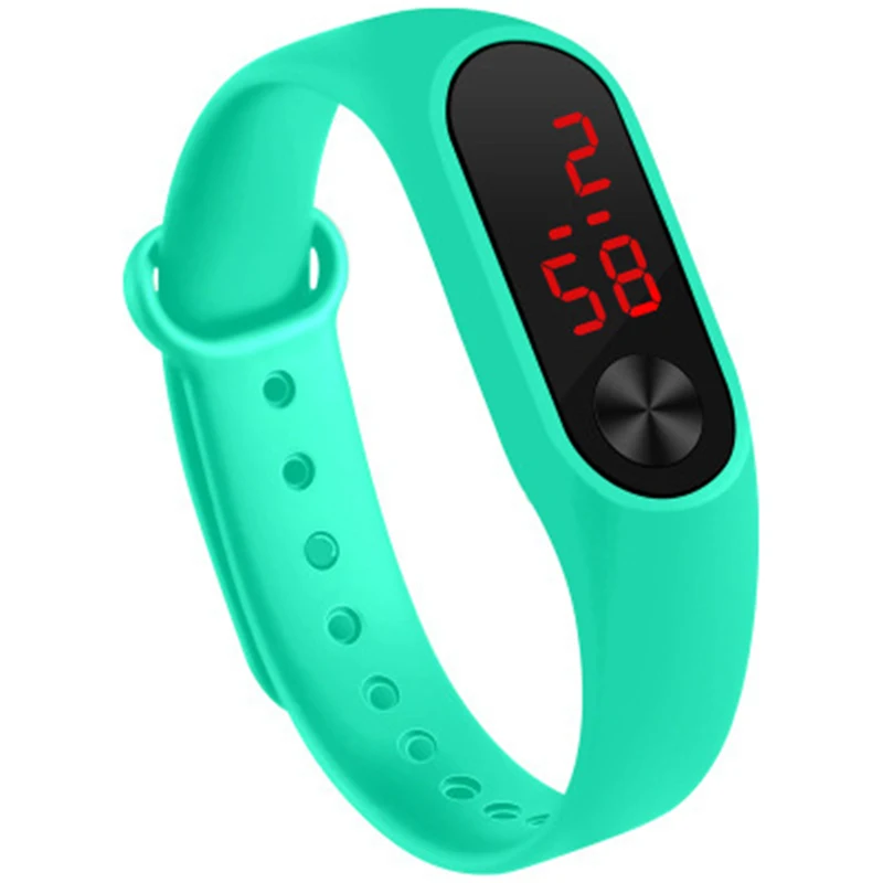 Mint Green Новые детские часы светодиодные спортивные детские часы цифровые повседневные часы силиконовый браслет наручные часы для мальчиков и девочек ювелирные изделия подарок - Цвет: Mint Green