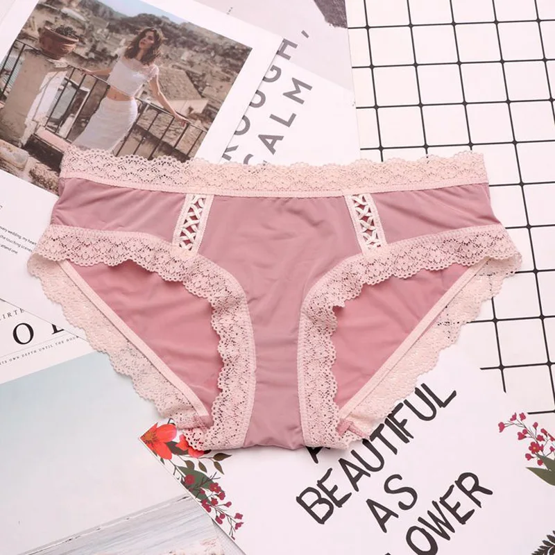 pink SP& CITY, женское из молочного шелка, милое бесшовное нижнее белье, сексуальные, мягкие, кружевные, сексуальные трусики, леопардовые узоры, промежность, хлопковые трусы, танга, нижнее белье - Цвет: pink