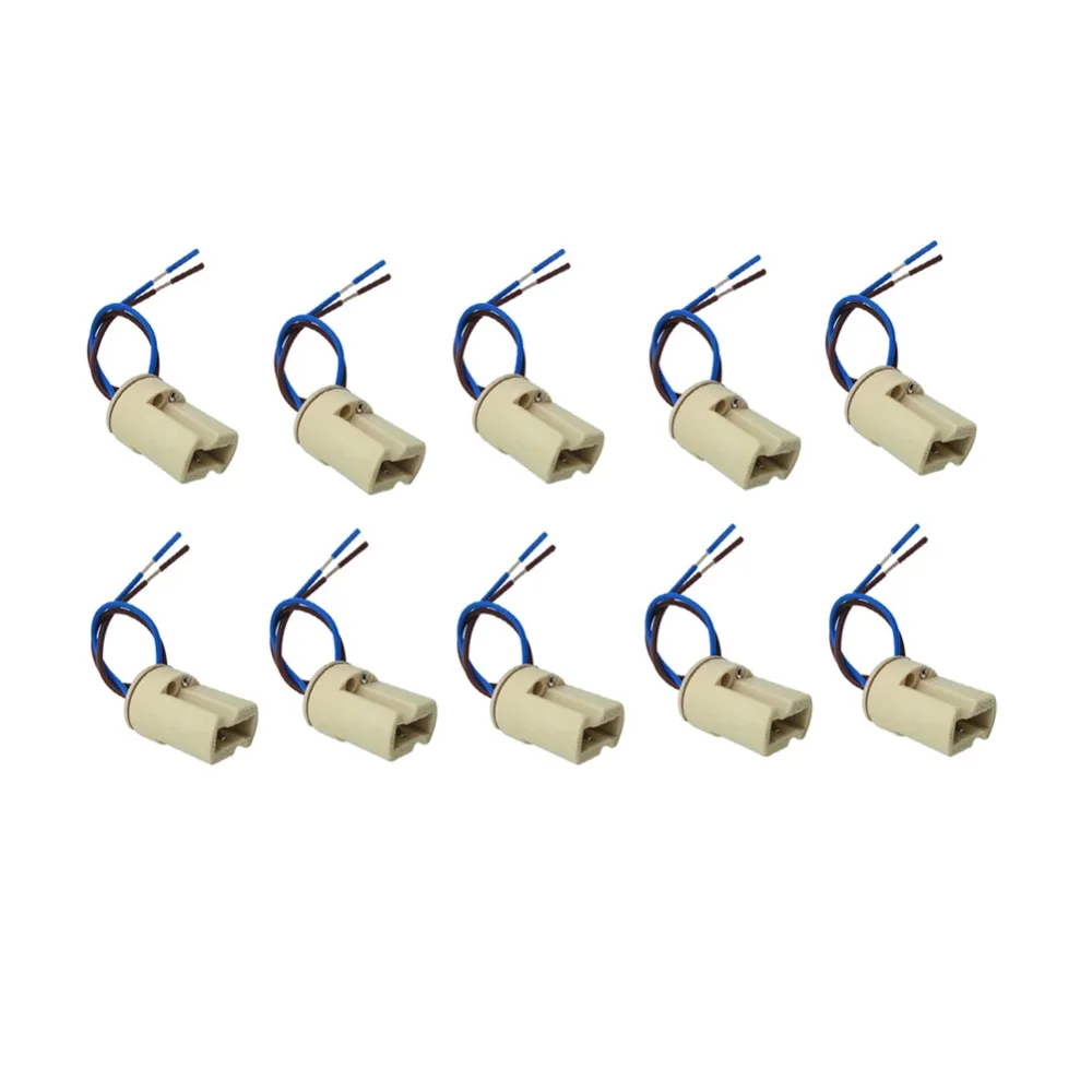 

10pcs/lot Lamp Base G9 Lamp Holder Ceramic Connector Socket for G9 LED Halogen Bulb Light