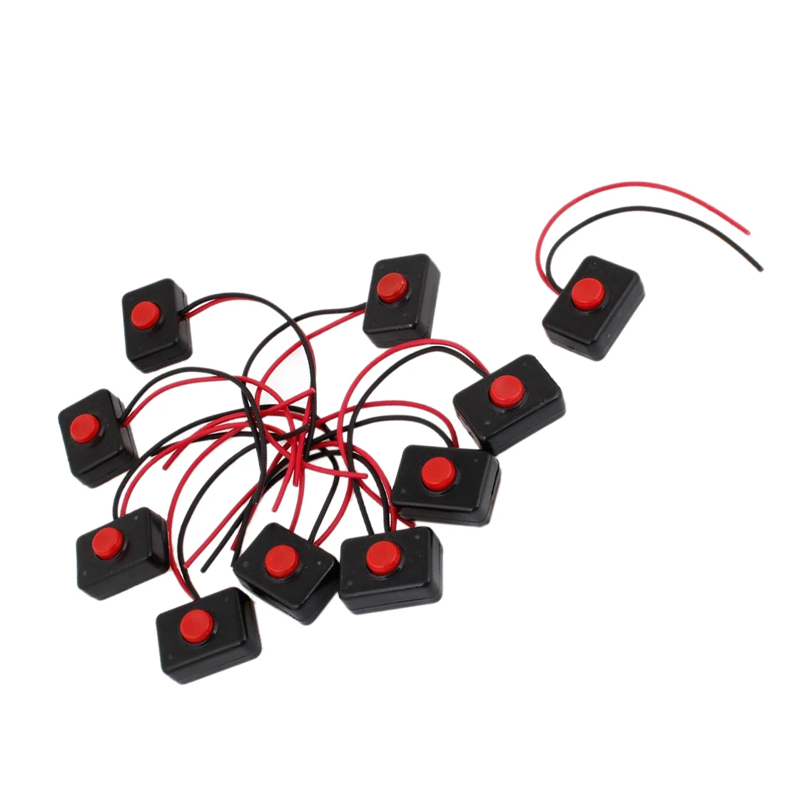 Промо акция! 10 x AC 250V 3A 2 провода пластиковый Мгновенный кнопочный переключатель