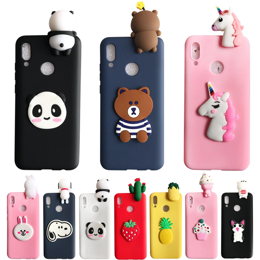 Xiao Mi A2 Lite case Soft Silicone cover For xiao redmi 6 6A Pro s2 Note 7 5 Plus 3D Unicorn Bear Panda Phone cases Coque |
