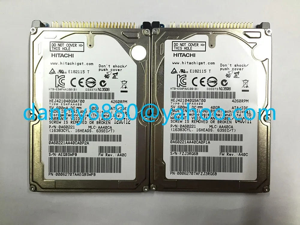 Бесплатная доставка оригинальный новый жесткий диск HEJ421040G9AT00 40 ГБ для HITACHI VW