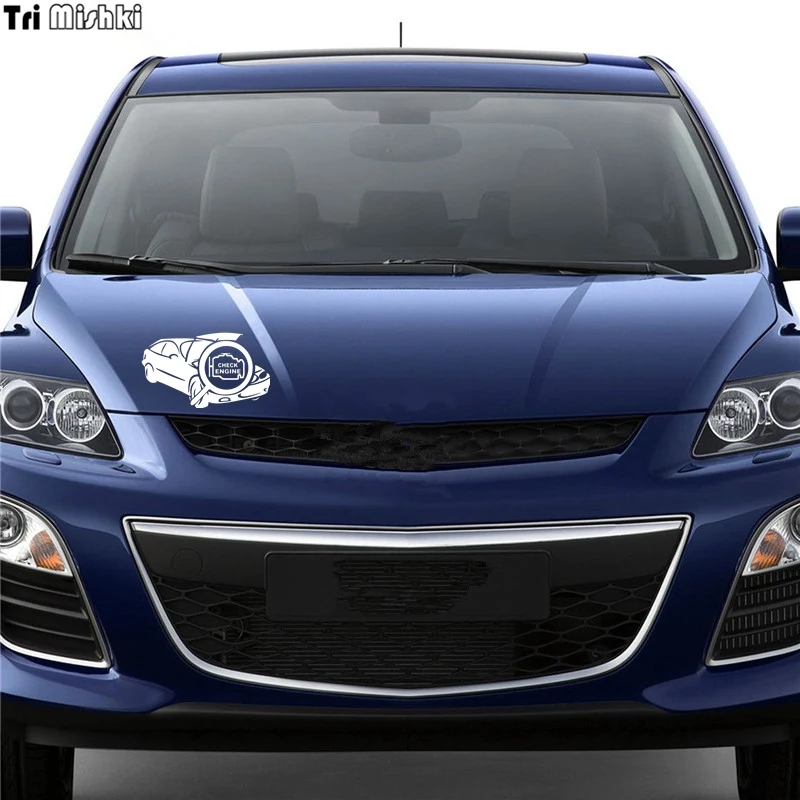 Tri Mishki HZX235 11.8*20см 1-4шт прикольные виниловые наклейки на авто check engine Проверь