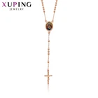 Xuping ювелирные изделия Модный Крест религиозный стиль розовое золото цвет покрытием кулон ожерелье для женщин 45171