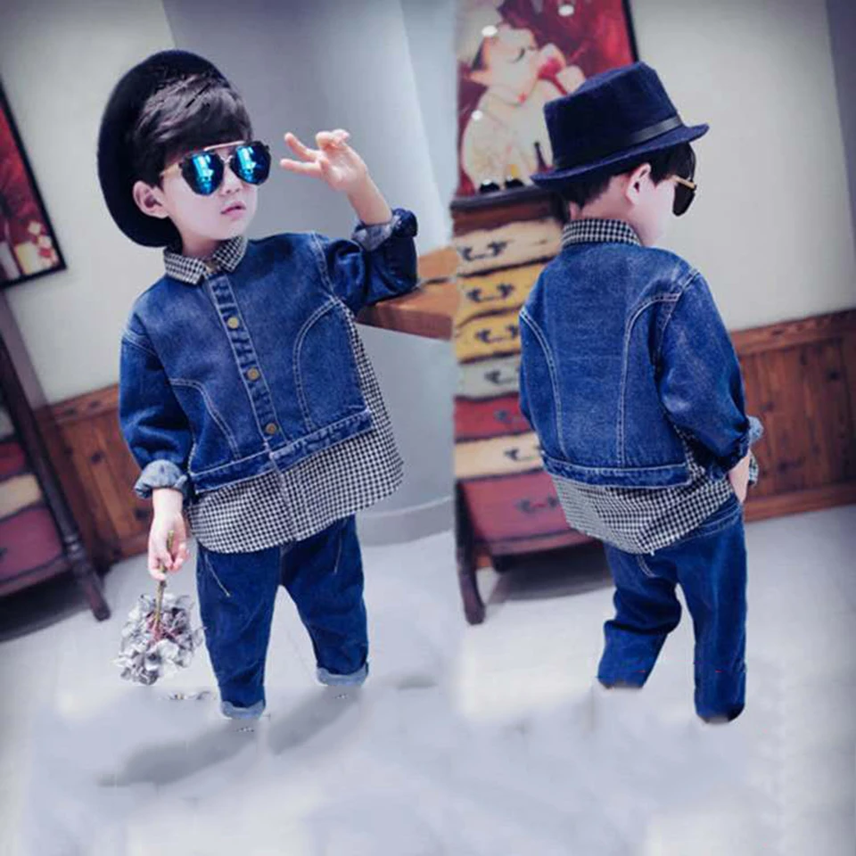 

New Cotton Baby Boys Denim Jacket Classic Style 18M-6 Yrs Outerwear Coat Spring Autumn Children Clothing Kids Boy Jacket Coat