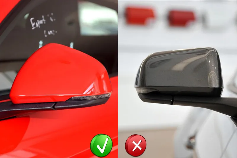 Для Ford Mustang-UP 1: 1 сменный стиль зеркало заднего вида из углеродного волокна Черная отделка Американская модель и европейская модель