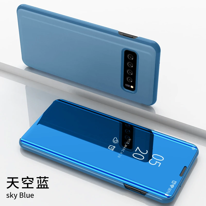 Роскошный чехол для телефона Samsung Galaxy S10 5G (6 7 дюйма) 2019 PC зеркальный флип Кожаные