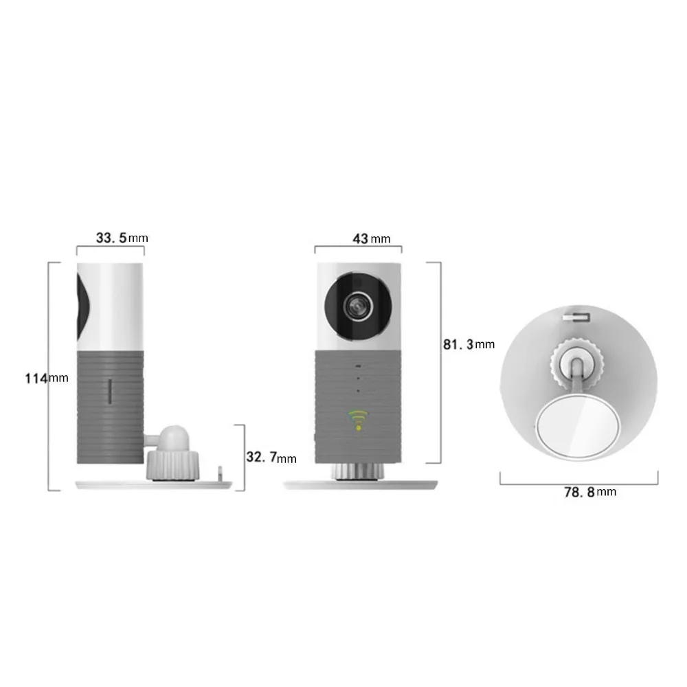 

Clever Dog Cleverdog Home Security HD Wifi Wireless IP Night Vision Camera Grey with plus