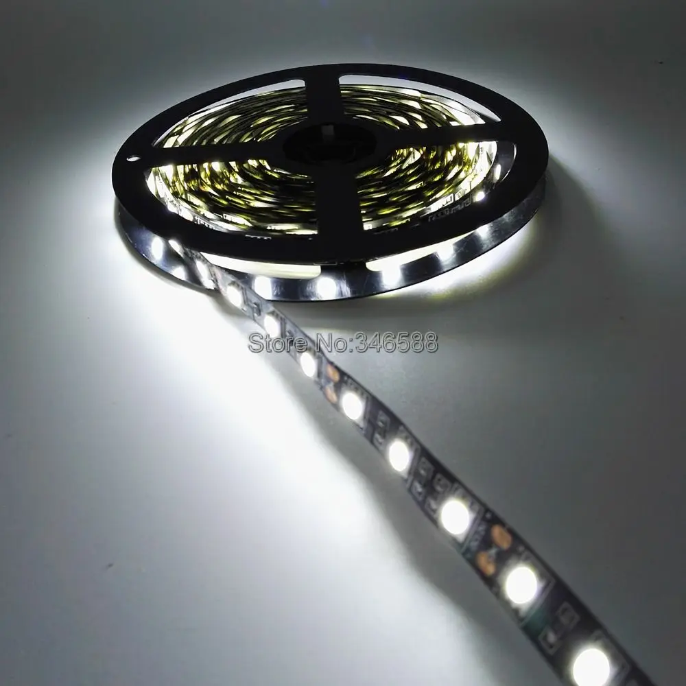 5m DC 12V 10mm Black PCB 5050SMD 60LED/M 300LEDs IP20 IP65 Waterproof Flexible LED Strip Light RGB Multi-Color White Warm White images - 6