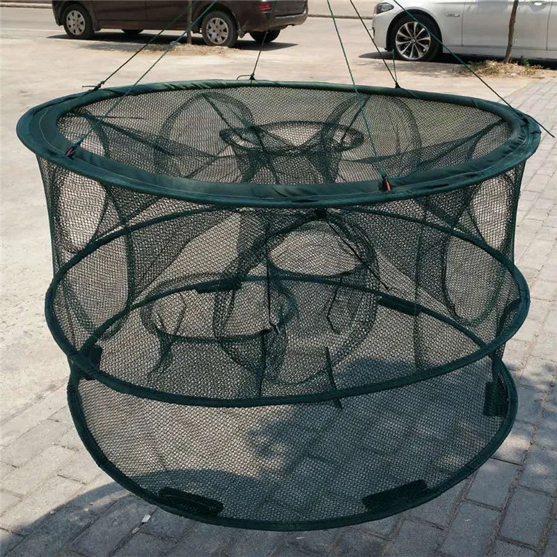 Складная сеть для рыбалки сетка ползания рыболовная кастинговая креветок ловли