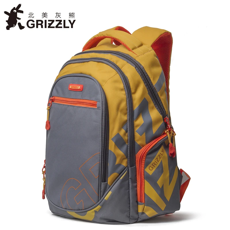 Гризли Новая мода Для мужчин рюкзак Повседневное Mochila для мальчиков-подростков