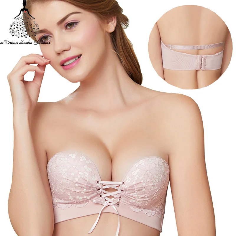 Бюстгальтер Push Up сексуальный кружевной бюстгальтер без бретелек Bralette Кружева