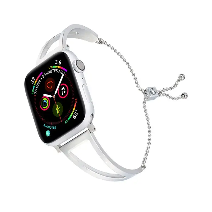 Sliver Для Apple Watch, версии 4 полосным 44 мм 40 мм, 38 мм, 42 мм, светильник модный металлический браслет Нержавеющая сталь ремешок для наручных часов iWatch, 4, версия 1, 2, 3, ремешок для наручных часов - Цвет: Sliver