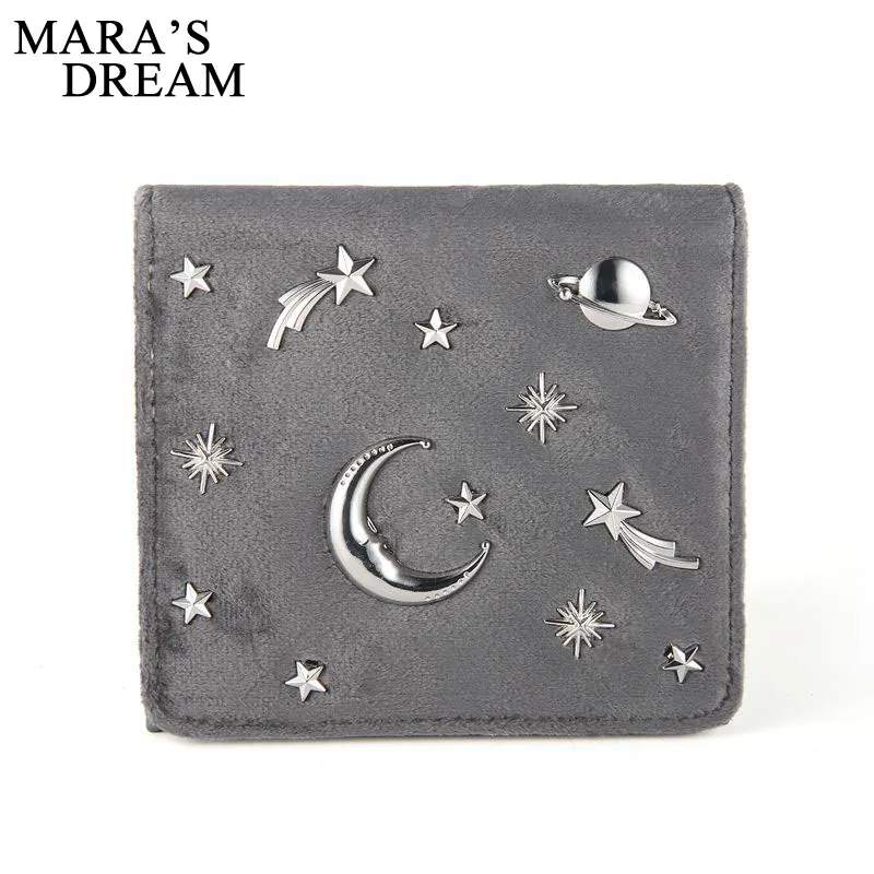 Женский бархатный кошелек Mara's Dream тонкий короткий из искусственной кожи с