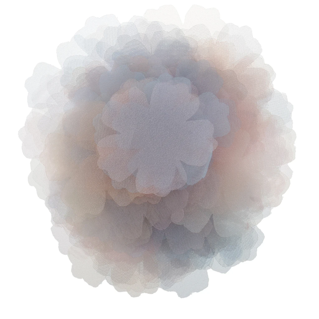 100 шт шифоновые Цветочные нашивки сшитые наклейка аппликация значок для платья