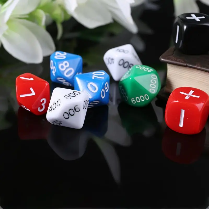 10 шт./набор D10 10-сторонние непрозрачные многогранные кубики для D &amp MTG ролевые