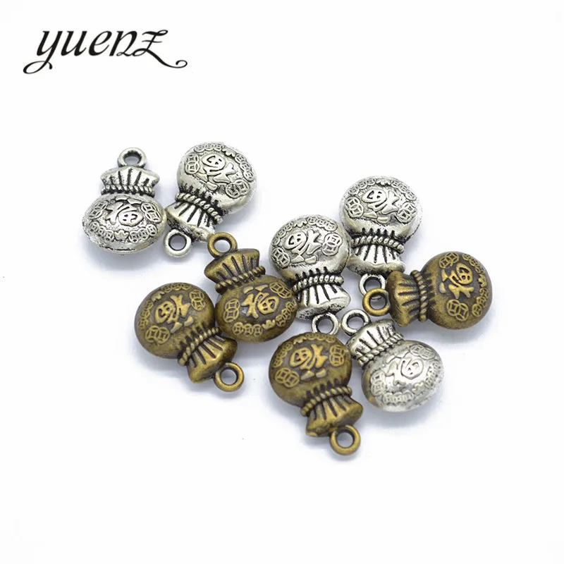 YuenZ 10 шт античный серебряный цвет китайский счастливый мешок шармы кулон ожерелье очаровательные ювелирные изделия 15*10*6 мм J347 YuenZ 10 шт античный серебряный цвет китайский счастливый мешок шармы кулон ожерелье очаровательные ювелирные изделия 15*10*6 мм J347