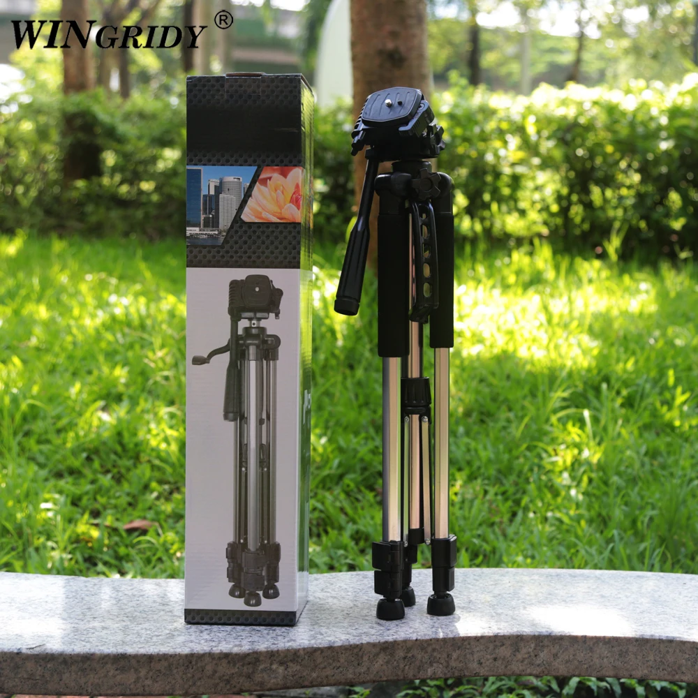 WINGRIDY BJ-1200 Профессиональный портативный легкий дорожный алюминиевый штатив для камеры с панорамной головкой для смартфона SLR DSLR цифровой камеры