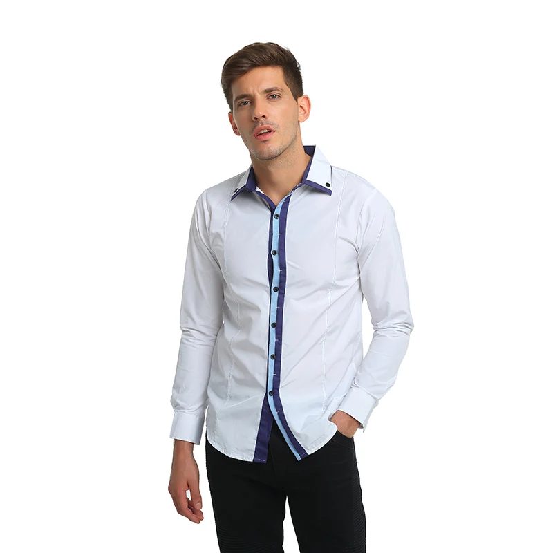 2017 Для мужчин S Рубашки домашние муж. с длинным рукавом рубашка Slim Fit Смешанный