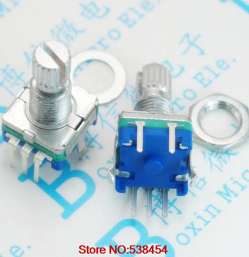 EC11 handle 15MM plum stalk encoder rotary switch digital potentiometer with Handle long 15mm or 20mm | Электроника