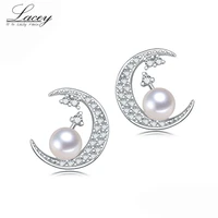 white natural pearl earrings freshwater for women925 silver pearl earrings stud mother of pearl jewelry girl birthday gifts