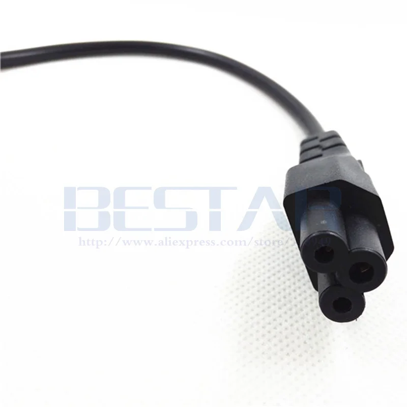 3 контактный штекер NEMA 5 15P к IEC 320 C5 IEC320 Cloverleaf короткий кабель питания переменного