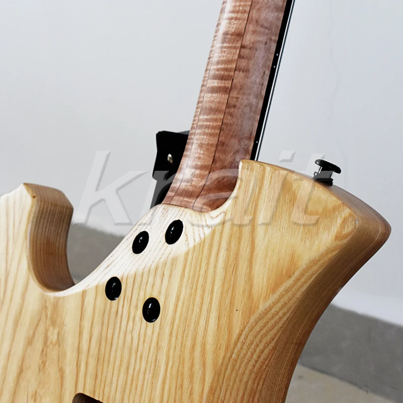 Безголовая гитара ebony fanned fret электрическая гитара ash body Camphor Burl Топ вверх вниз тремоло