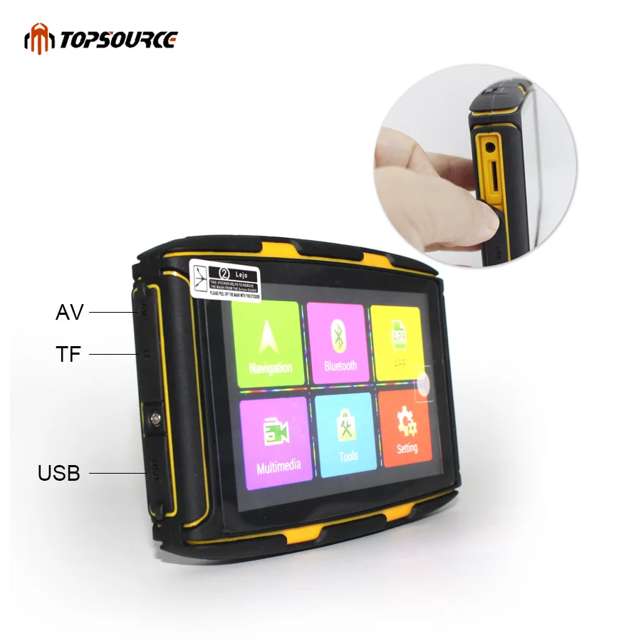 Topsource Android 5 дюймов навигатор мотоцикл Водонепроницаемый DDR 1 ГБ MT 5001 gps с Wi Fi Play Store