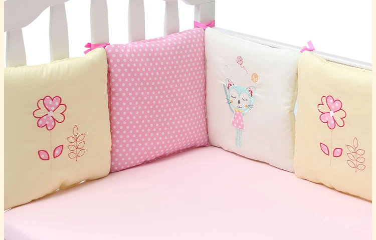 Детские бамперы Babymio, бампер для детской кроватки, защита для кроватки, дышащая подушка для детской кроватки, 30 см x 30 см x 6 шт
