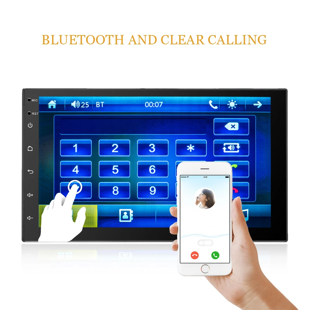 Camecho Автомагнитола 7 &quotAndroid плеер gps навигация Wifi Bluetooth сенсорный USB SD 2 Din