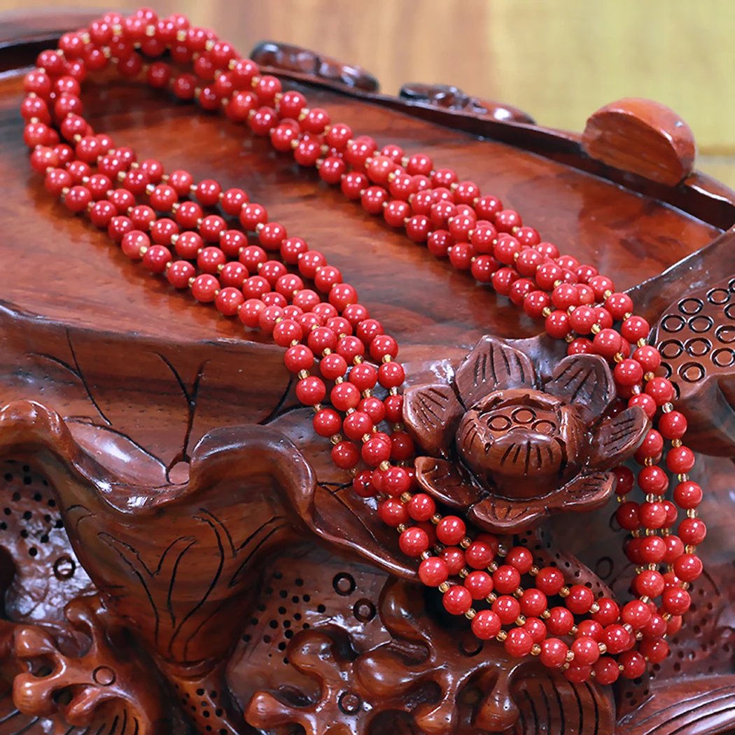 

ICNWAY gemstone necklace 6mm round natural agate quartz bead and 2mm alternation trendy long necklace for women 78inch