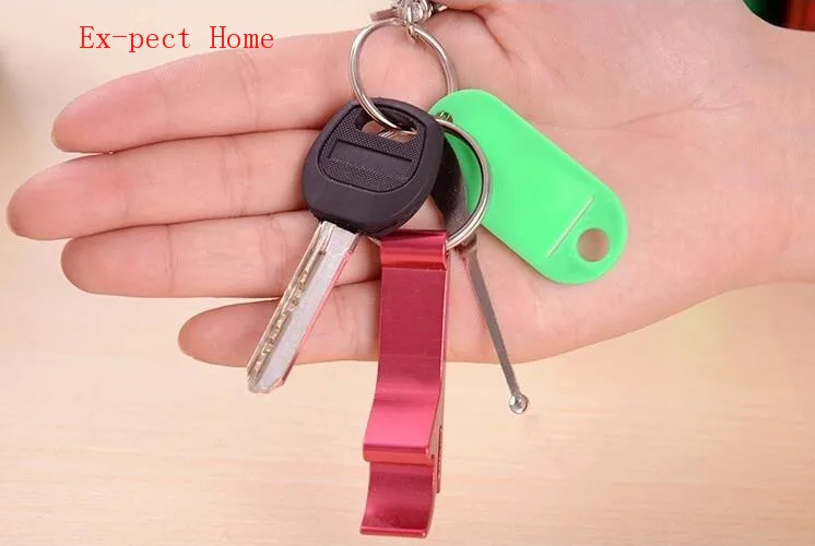 500 pcs/lot promotion customed printed logo gift Metal aluminum alloy bottle opener metal keychain laser LOGO | Дом и сад