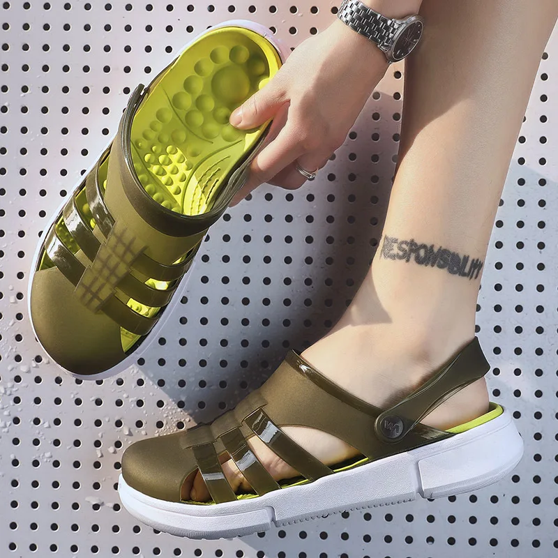 Для Мужчин's Быстросохнущие кроссовки 2019 новые дышащие мужчин пляж тапки обувь