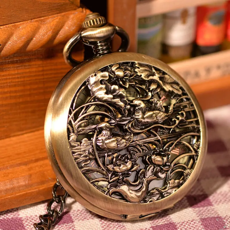 Новое Прибытие Античная Механические Карманные Часы Пара Панк Традиционные Full