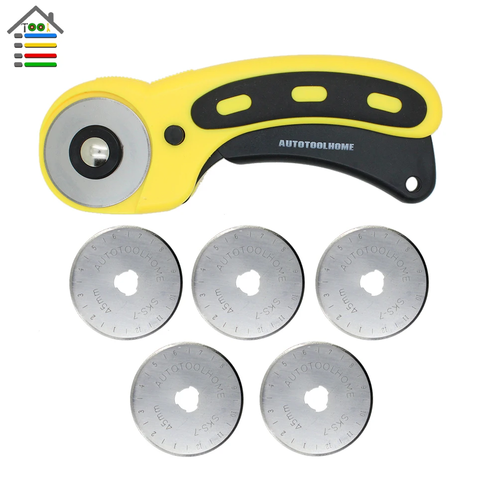 45 мм Вращающийся резак с более 5 лезвиями для OLFA ткани бумаги винила Круглые