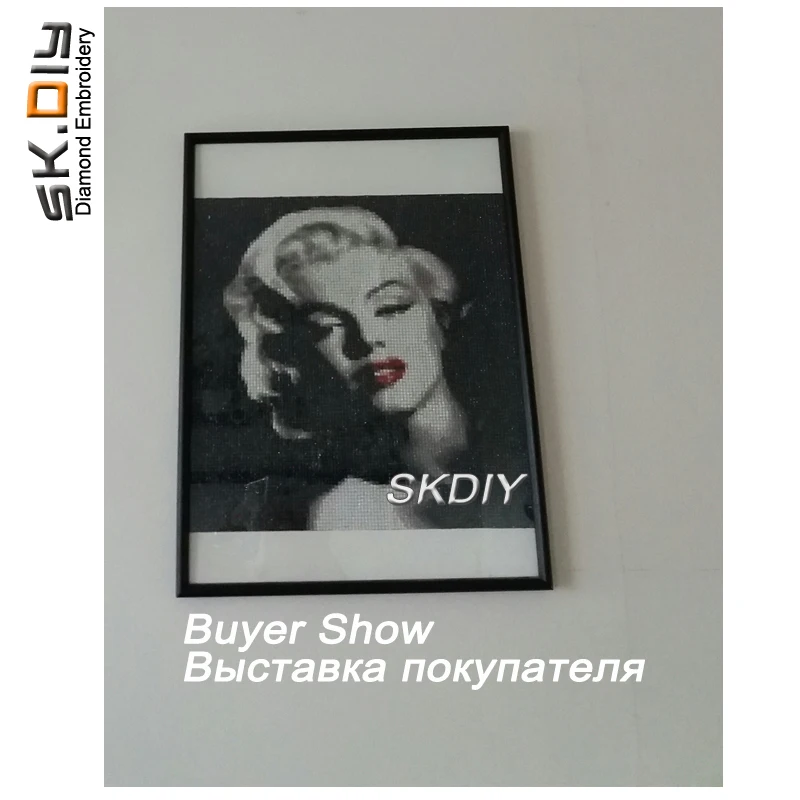SK 5D алмазов картина вышивки крестом красные губы Мэрилин Монро DIY Полный Алмазная