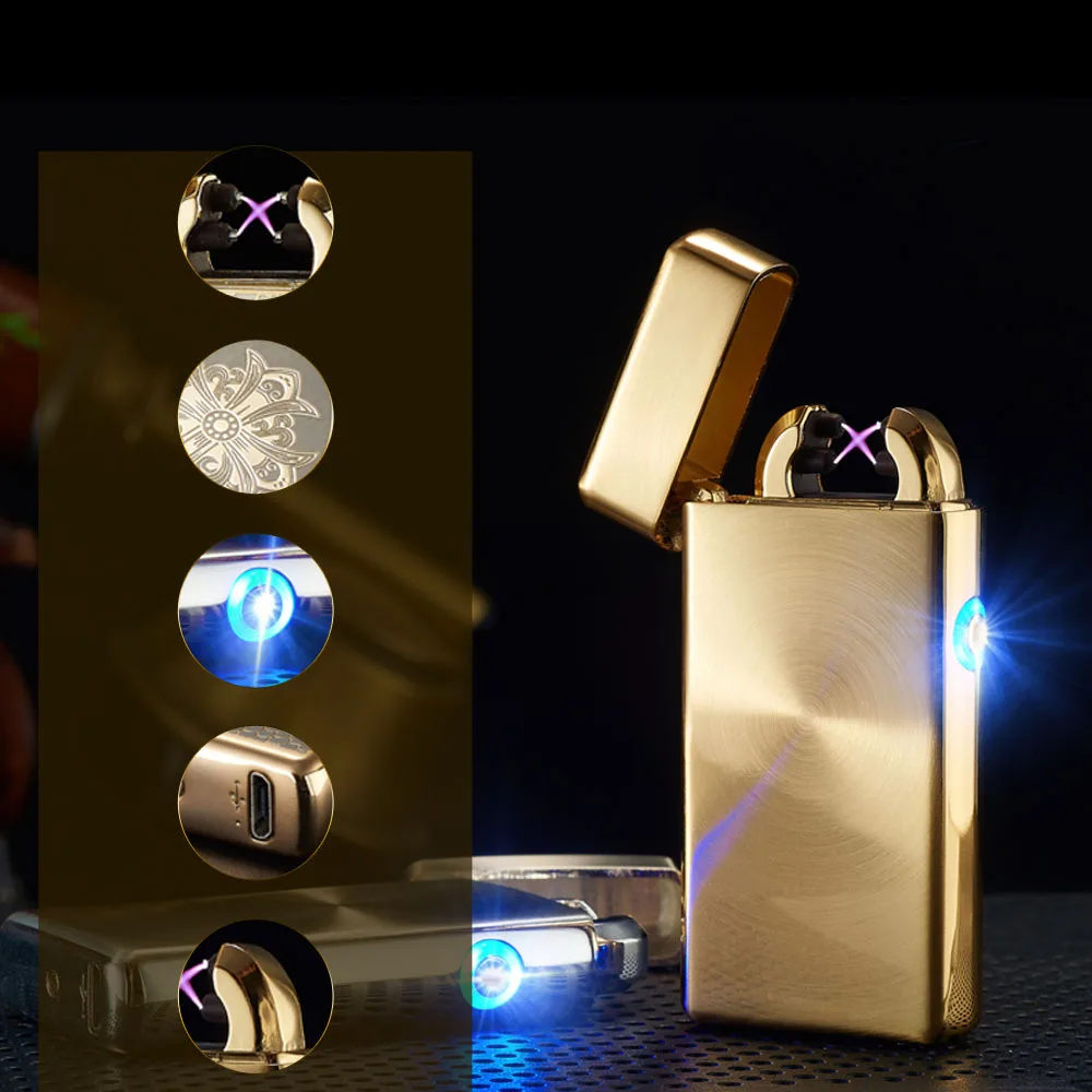 Сигареты сигары Новинка USB Перезаряжаемые электрической дуги Запальные средства