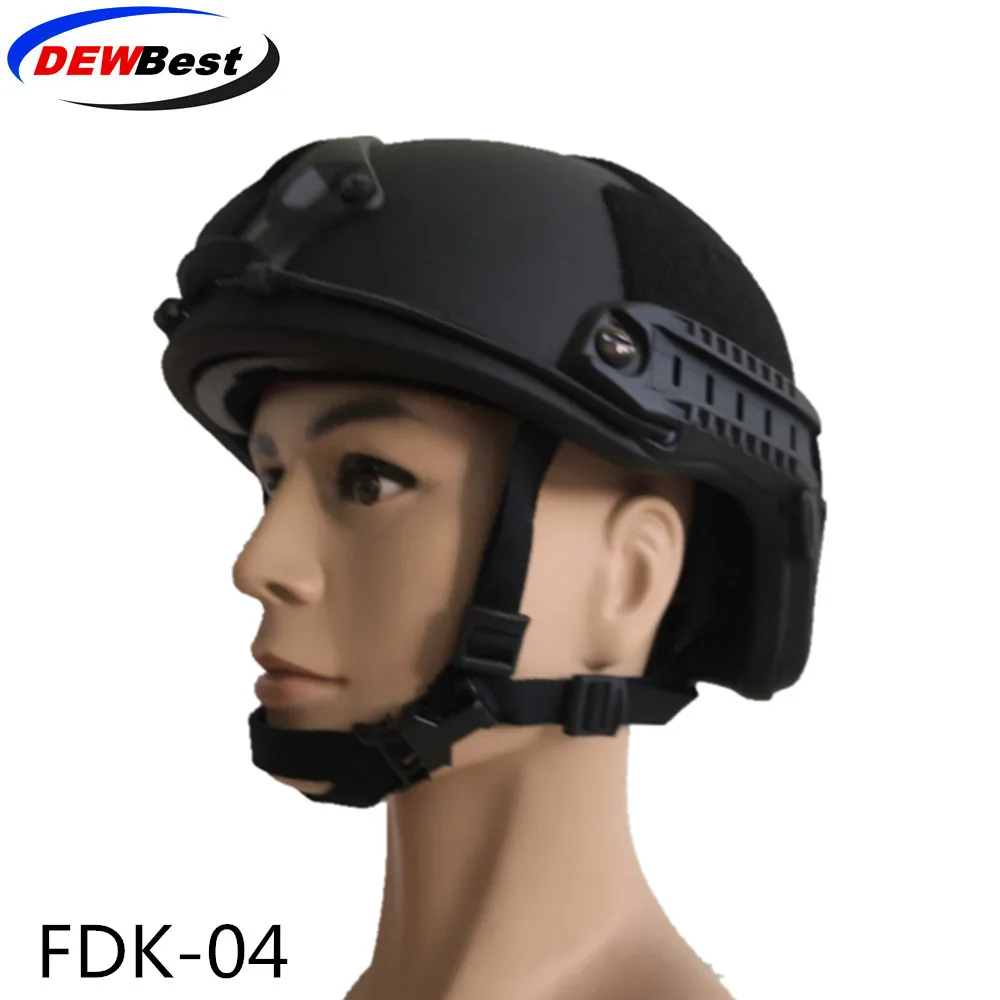 Black FDK 04 DEWBest бренд NIJ IIIA Быстрый пуленепробиваемый шлем и козырек Набор Дело баллистический шлем-пуля доказательство маска - Цвет: Black FDK 04
