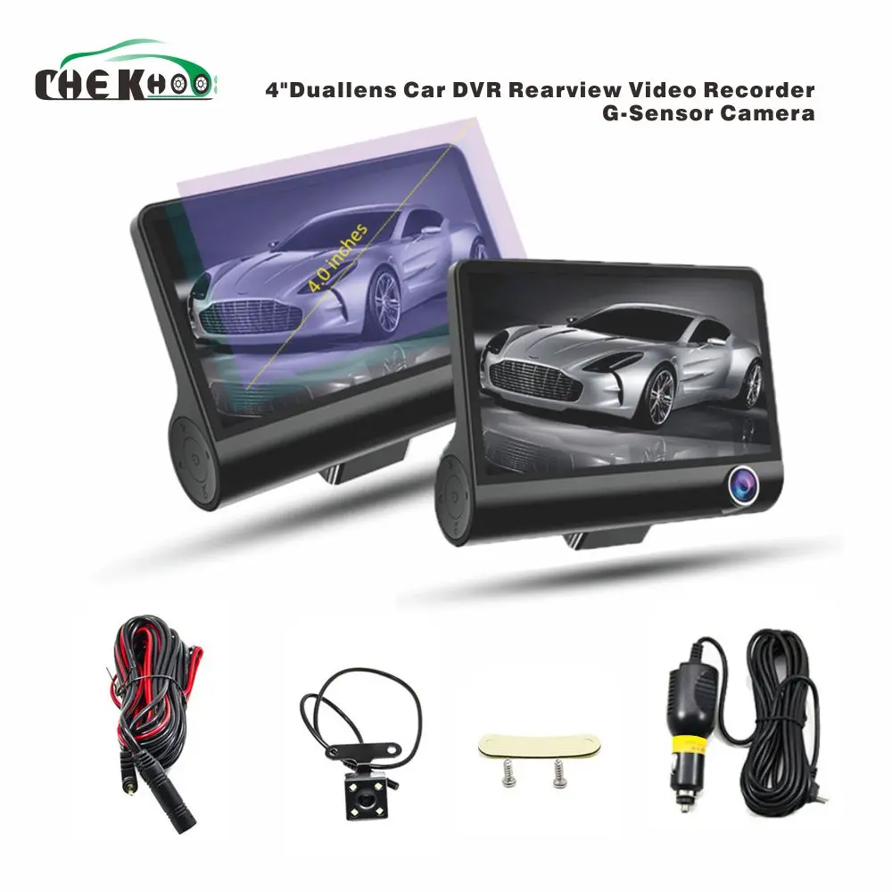 4 0 'ɳ-полосная Автомобильная dvr камера видео рекордер заднего вида авто